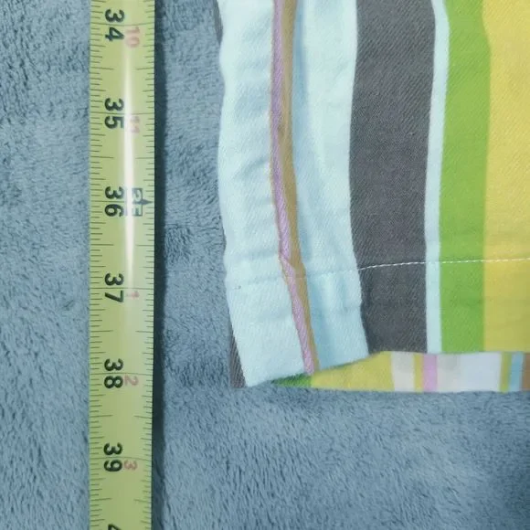 Victorias Secret Pajama Set Womens Large Rainbow Striped Cotton Flannel Y2K Cozy - Picture 16 of 16